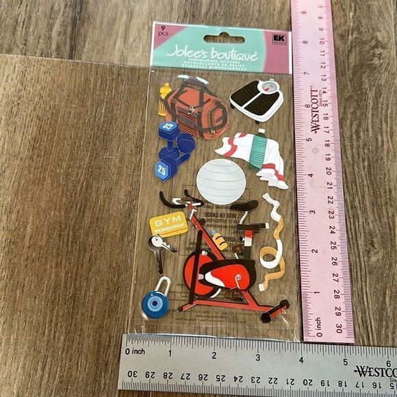 NEW Jolee’s Boutique Workout / Gym / Healthy Dimensional Stickers (9 pieces) - Picture 1 of 4
